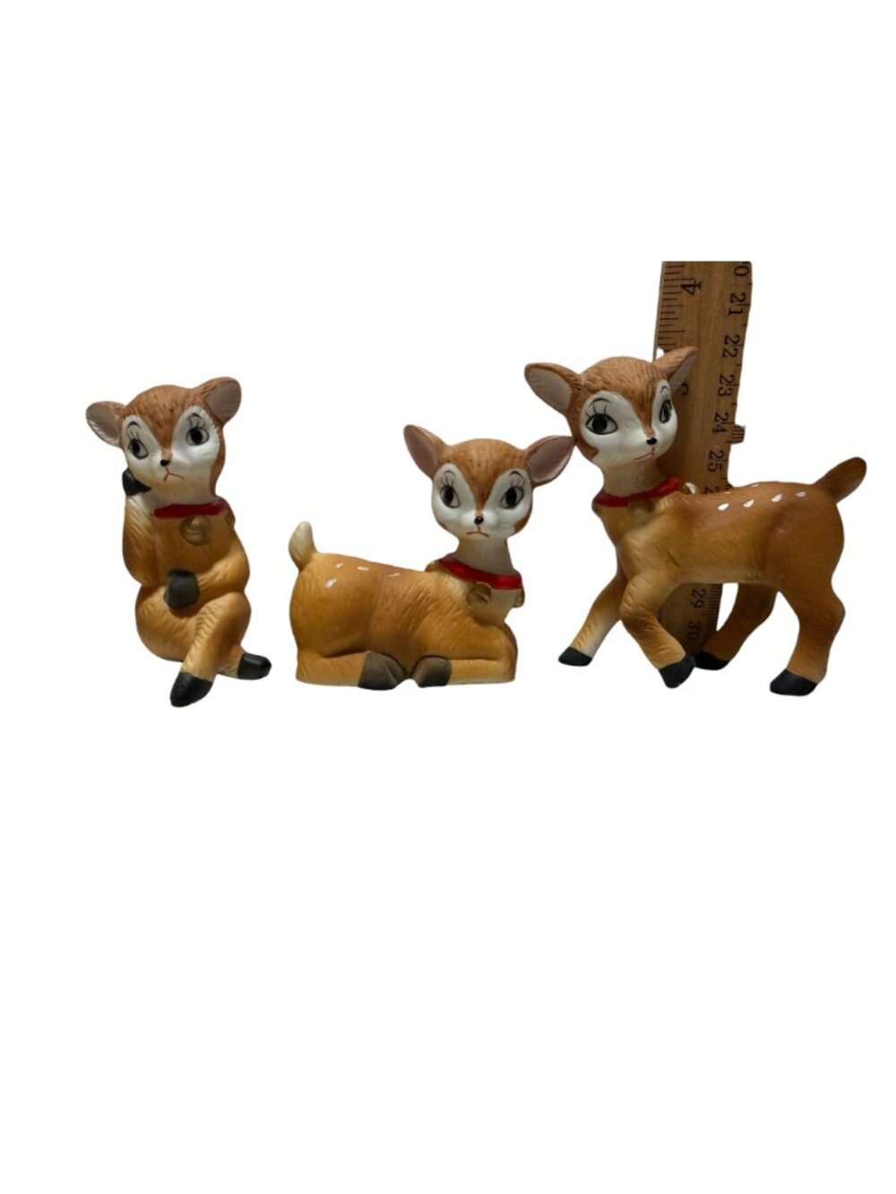 Homco Vintage Set of 3 Ceramic Deer Figurines Collectibles Christmas Holiday - Picture 8 of 8